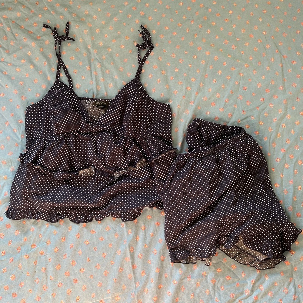 Vintage Polka Dot PJ Set - XL